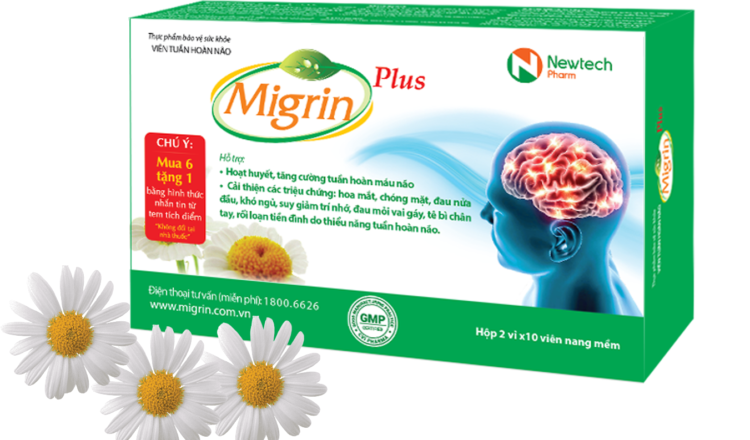 Migrin Plus – Hiệu quả mạnh mẽ gấp đôi nhờ kết hợp thảo dược Phương Tây và phương Đông trong điều trị thiếu máu não, rối loạn tiền đình, đau đầu mãn tính